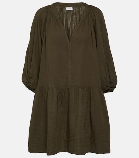【Velvet】 Nicaコットン gauzeミニドレス Nica cotton gauze minidress in green - Velvet | Mytheresa