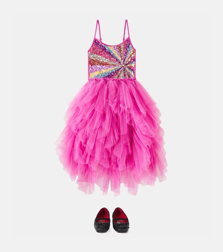 Christian Louboutin Kids 레더 발레리나 플랫