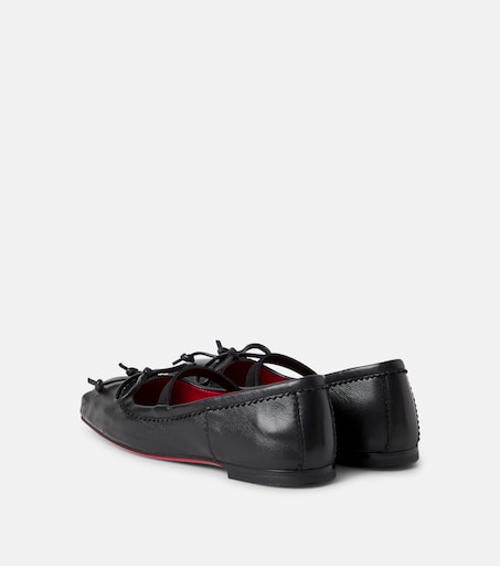 Christian Louboutin Kids 레더 발레리나 플랫