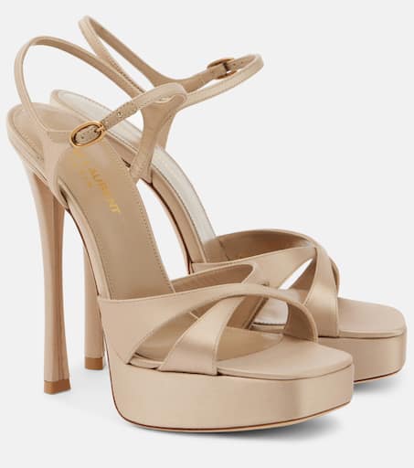 【Saint Laurent】DEBBIE 85 MATINI◆825303AACSQ Saint Laurent Debbie 85 Matini Sandal in Brown | Lyst