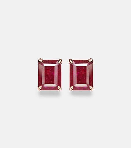 18kt rose gold earrings with rubies