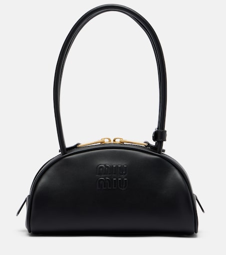 Beau Small leather bowling bag in black - Miu Miu | Mytheresa