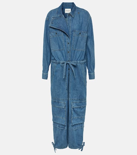 オールインワン・サロペット ISABEL MARANT ETOILE Woman Jumpsuits Gnawed Blue ISABEL MARANT Teal Lyocell jumpsuit | THE OUTNET