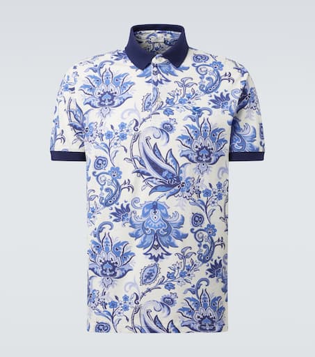 Tシャツ・カットソー ETRO FW25 Polo Paisley flowers (MRMD0004AK930 X0883) ETRO paisley-print Cotton Polo Shirt | White | FARFETCH