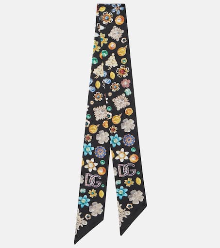 【関税&送料込】Dolce & Gabbana Scarfs MultiColour Dolce&Gabbana Portofino printed silk twill scarf Dolce & Gabbana