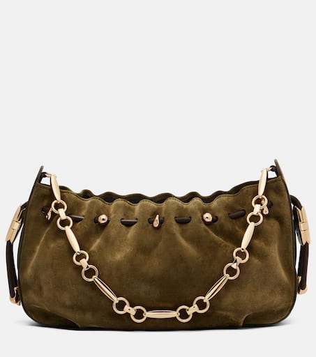 Halcyon suede shoulder bag in green - Zimmermann | Mytheresa