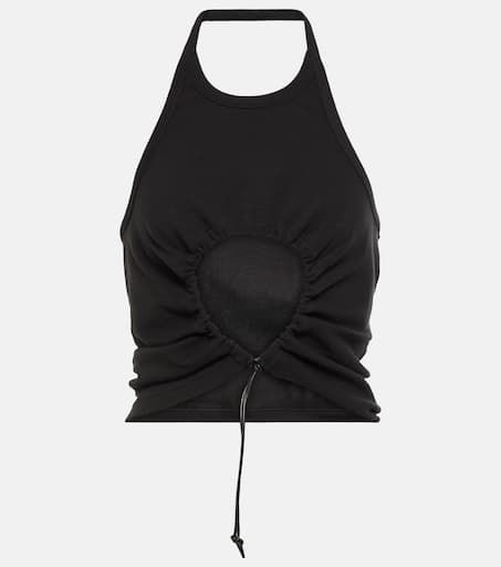 Tシャツ・カットソー ALAIA Halter cotton and viscose bodysuit Halterneck bodysuit in black - Alaia | Mytheresa