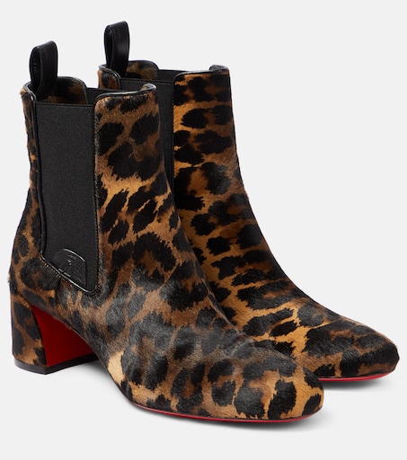 Turelastic leather ankle boots in brown - Christian  display picture 3