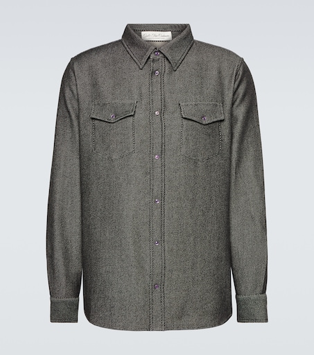 Hemd aus Kaschmir und Baumwolle in Blau - Gods True Cashmere 