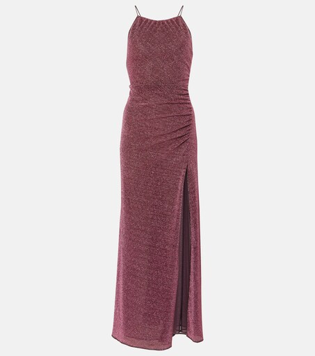 oseree purple dress Lumière maxi dress in purple - Oseree