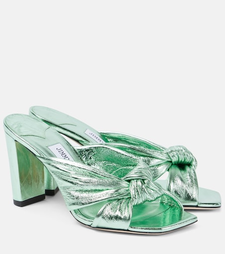 Avenue 85 metallic leather sandals