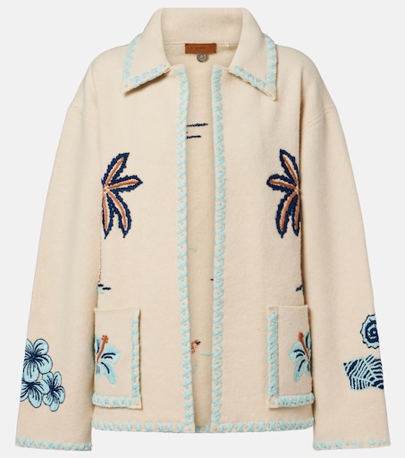 Remember Me virgin wool jacket in beige - Alanui | Mytheresa