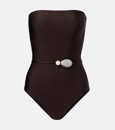 Deco Solid embellished swimsuit
