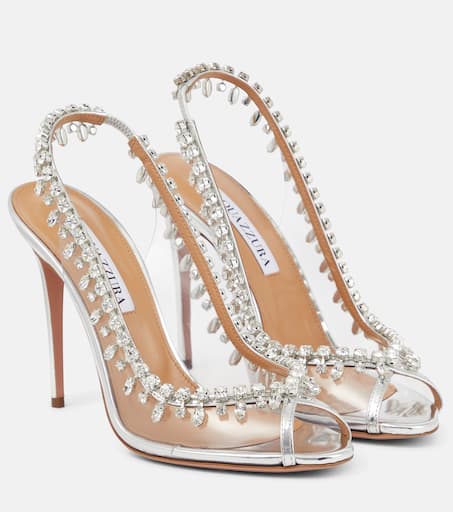 サンダル・ミュール AQUAZZURA TEMPTATION CRYSTAL SLIDE SANDALS Temptation Crystal Slide 74 Aquazzura@ Official