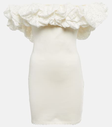 【Alexandre Vauthier】 Ruchedミニドレス Alexandre Vauthier Ruched Halter Mini Dress in Fuchsia | FWRD