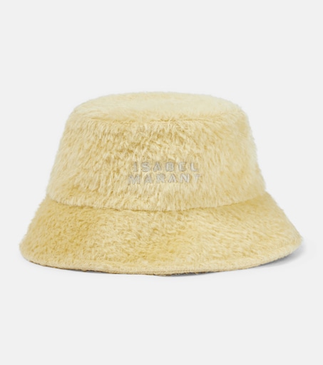 Denji embroidered wool bucket hat in beige - Isabel Marant  display picture 3