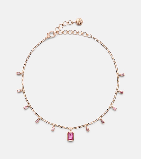 18kt rose gold choker with sapphires