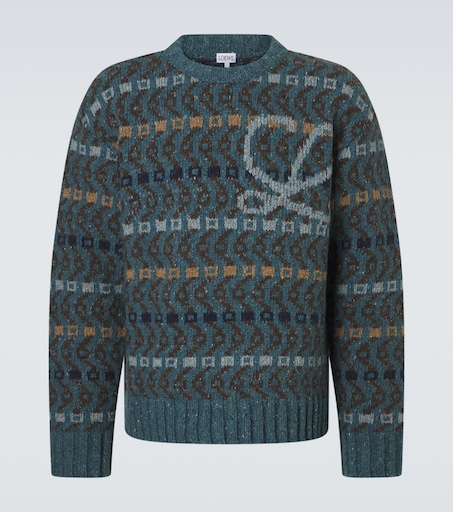 Loewe Logo intarsia wool-blend sweater