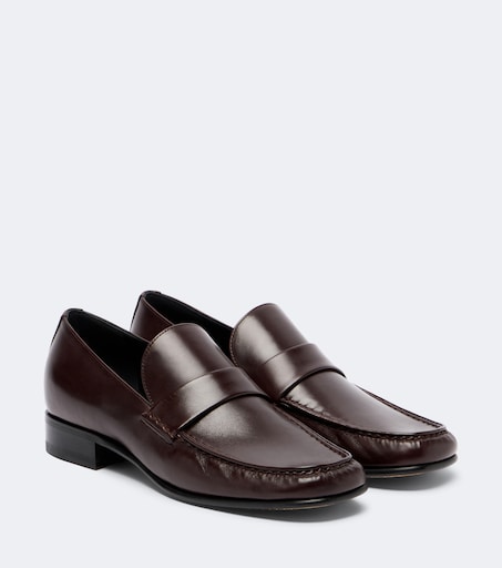 Leather loafers in burgundy - Phoebe Philo | Mytheresa
