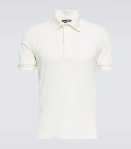 Cotton-blend terry polo shirt in white - Tom Ford | Mytheresa