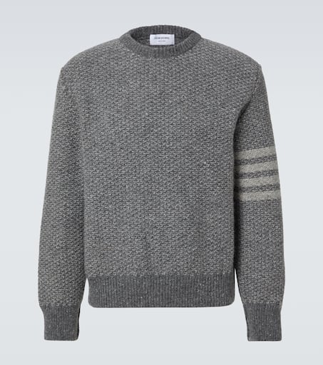 【送料&関税込】Thom Browne Melange Grey Wool Sweater Thom Browne Melange Grey Wool Sweater | italist