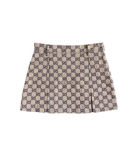 GG canvas cotton-blend skirt in blue - Gucci Kids | Mytheresa