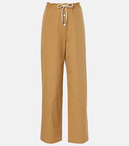 Bonnette cotton wide-leg pants in beige - The Row | Mytheresa