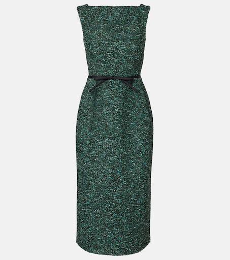 Tweed midi dress in green - Erdem | Mytheresa Tweed midi dress in green - Erdem | Mytheresa