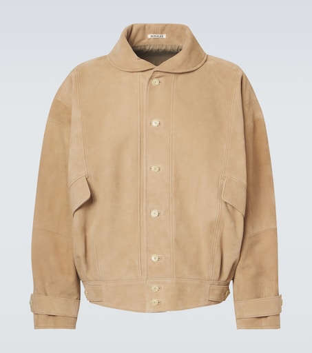 Suede blouson jacket