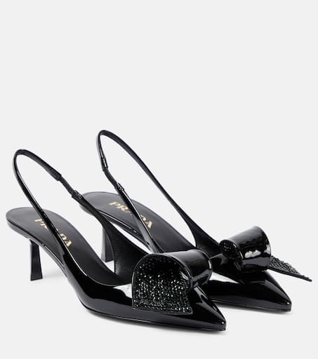 【送料&関税込】Prada Patent Leather Slingback Pumps Prada Patent Leather Slingback Pumps | Saks Fifth Avenue