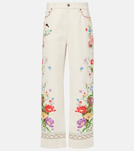 デニム・ジーパン VALENTINO Floral print jeans Blake Lively Wore $19,000 Valentino Floral Cutout Jeans