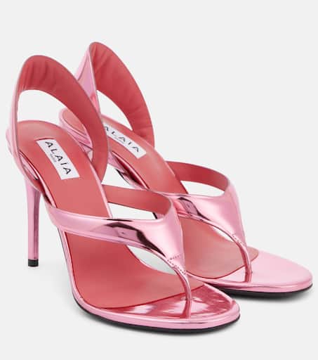 ALAIA★INFRADITO laminated leather sandals ALAÏA CANDY INFRADITO SANDALS IN LAMINATED LEATHER |ALAÏA US