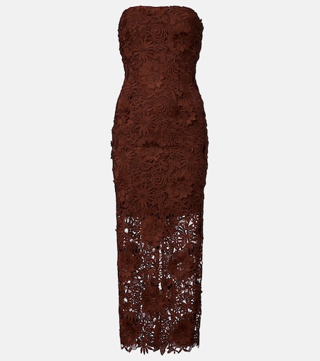 Floral lace corset dress