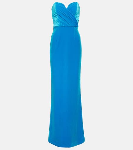 【REBECCA VALLANCE】BERNADETTE VELVET GOWN ベルベット ガウン REBECCA VALLANCE Bernadette strapless stretch-velvet gown