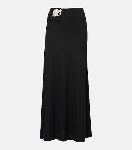 スカート CHRISTOPHER ESBER Women Long Skirts 25014502 BLACK CHRISTOPHER ESBER - Side Tie Viscose Long Skirt Christopher