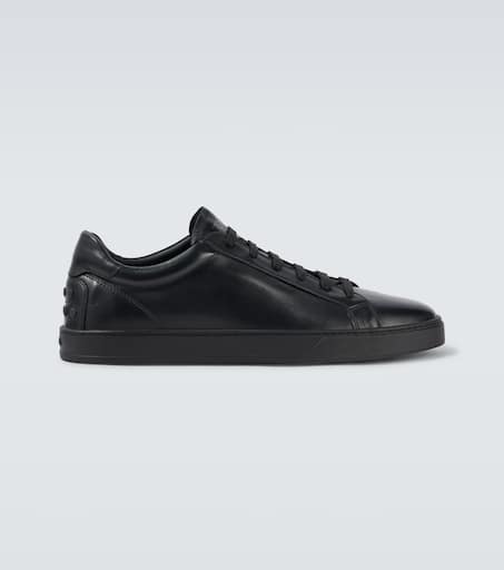 【送料&関税込】Tod's Black Leather Sneakers Man BLACK Sneakers in Leather XXM79K0Z280THC9MB999 | Tods
