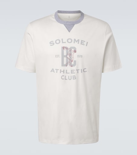 Brunello Cucinelli Printed cotton jersey T-shirt