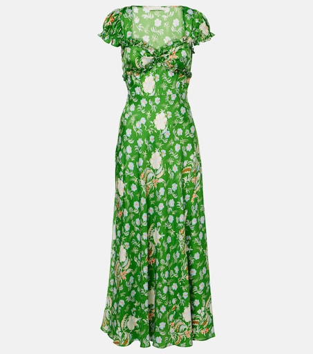 doen silk dress Fiona Midi by DEN the Sandia Dressa favorite of our co Valerine floral silk satin maxi