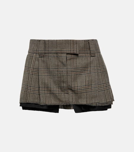 【送関込】MiuMiu☆prince of wales pleated skirt miumiu】prince of wales pleated skirt