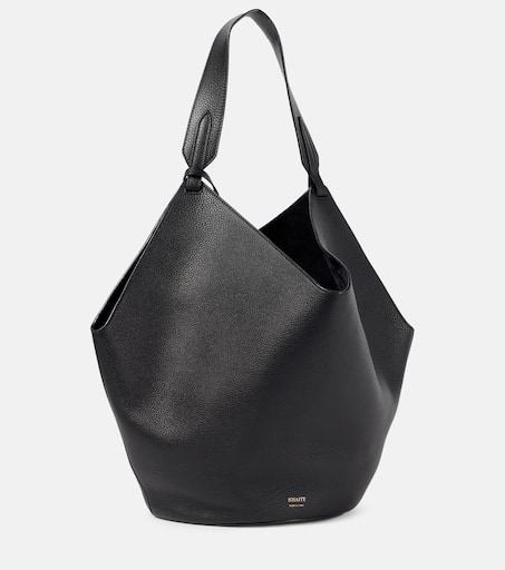 Lotus Medium leather tote bag in black - Khaite | Mytheresa