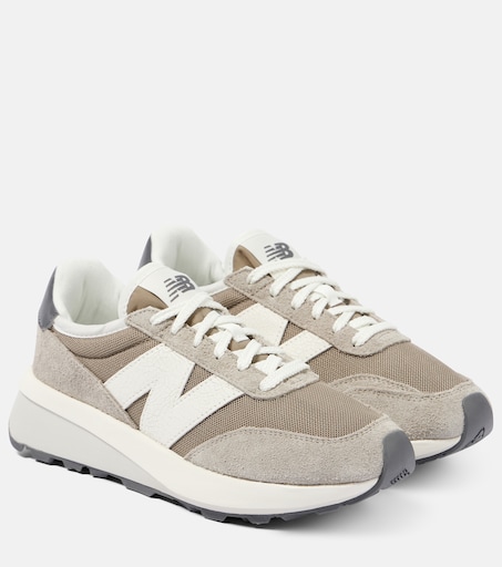 370 suede-trimmed sneakers