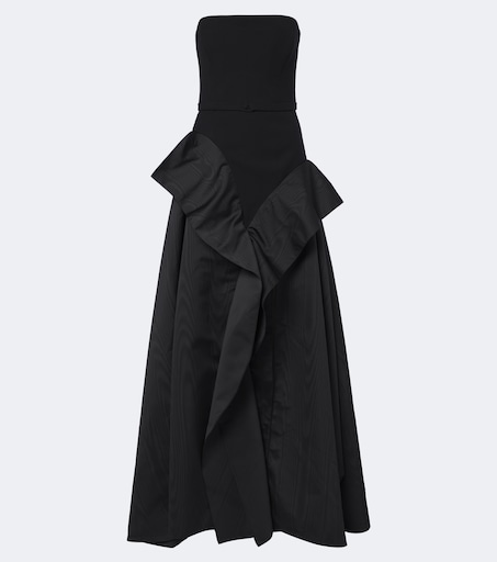 Anneline ruffled strapless gown