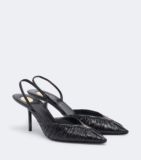 Folie Cassandre leather slingback pumps