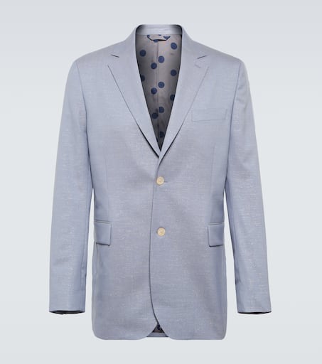 ジャケット Acne Studios Blue single-breasted jacket in wool blend Single-breasted wool-blend blazer in blue - Acne Studios