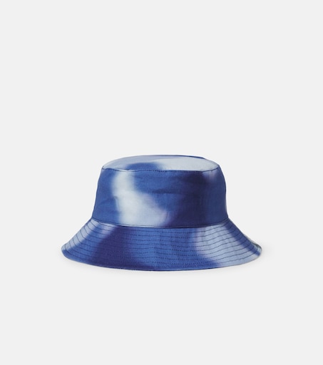 Tie-dye cotton canvas bucket hat in blue - Stella Mc Cartney  display picture 3