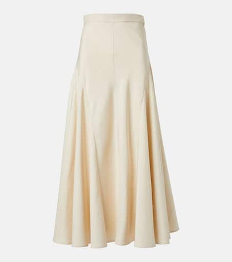 スカート Loro Piana Giustina Skirt LORO PIANA Giustina paneled silk midi skirt | NET-A-PORTER