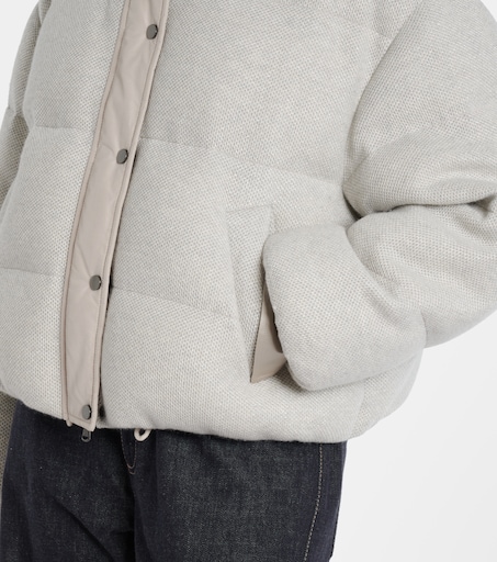 BRUNELLO CUCINELLI 캐시미어 블렌드 다운 자켓