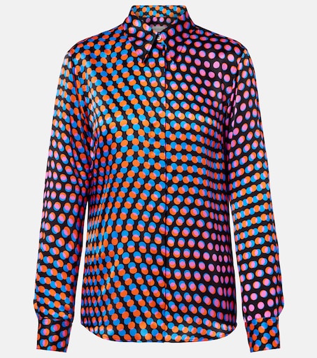 Polka-dot silk shirt in black - Dries Van Noten | Mytheresa