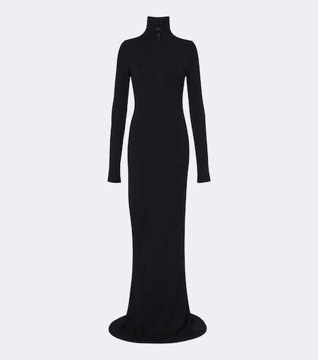 black long sleeve turtleneck maxi dress Mugler wool-blend jersey Women Size:Custom Size / Plus Size Black Velvet Dress – color family: white Bodycon maxi KK3253PLR04001