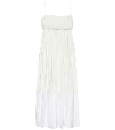 Two-tone maxi dress in white - Jil Sander | Mytheresa